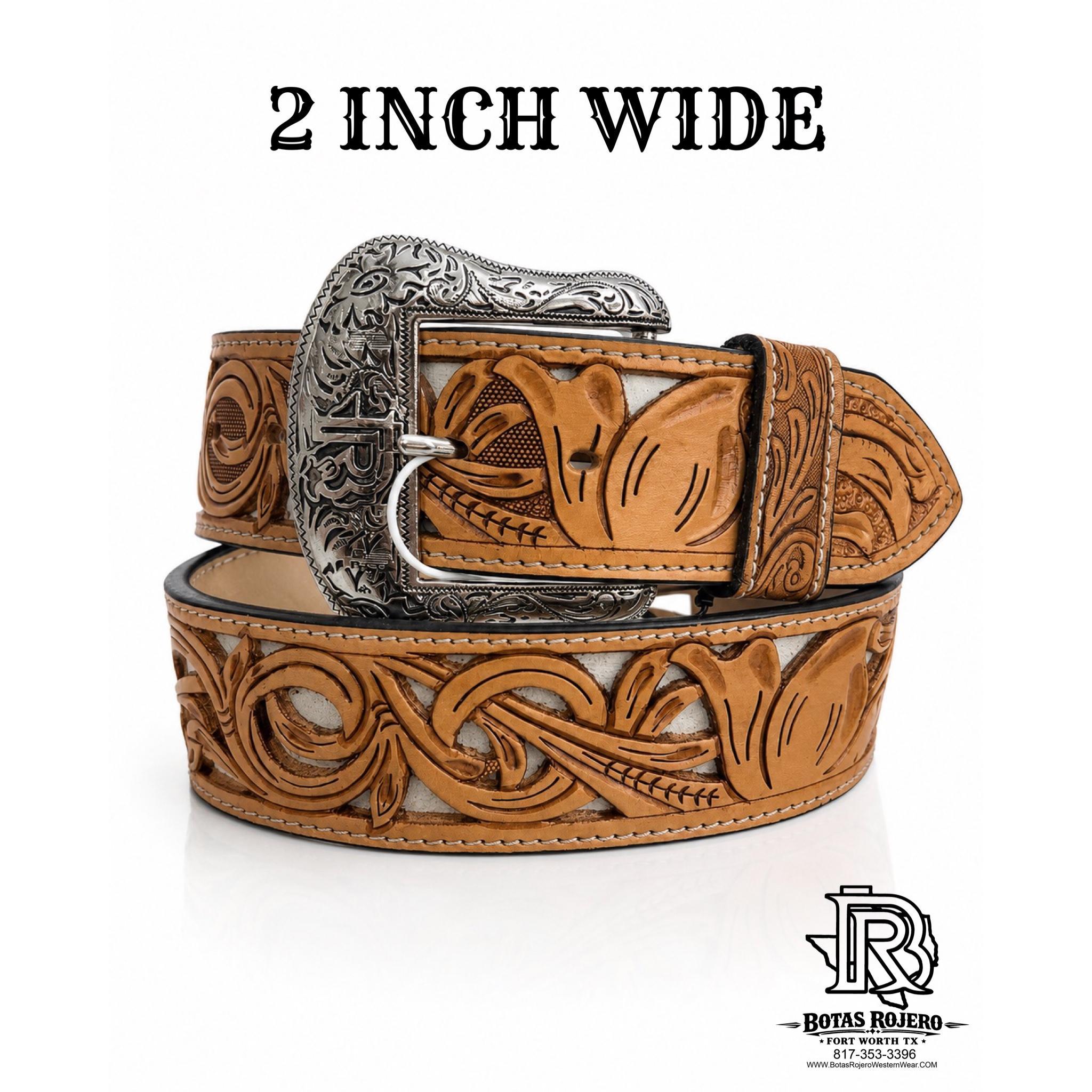 JADAN | IRON SPUR ™️ MEN’S WESTERN BELT 2 INCH TOOLED LEATHER