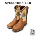 STEEL TOE | MEN WESTERN WORK BOOT 1704 STYLE MEXICO AMERICAN FLAG
