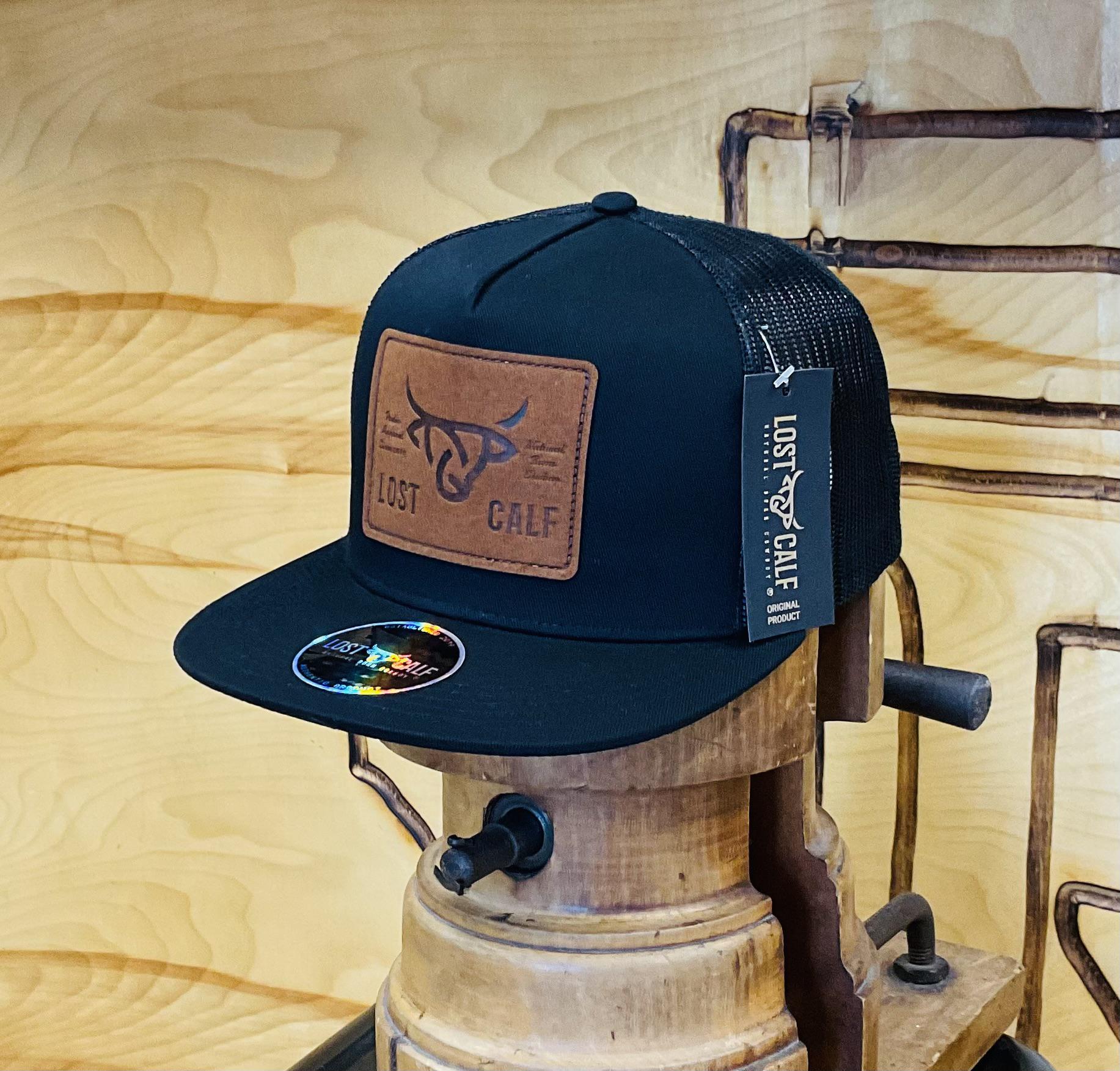 ‘’Benito’’ Leather plate Black Cap Lost Calf |LCF00011