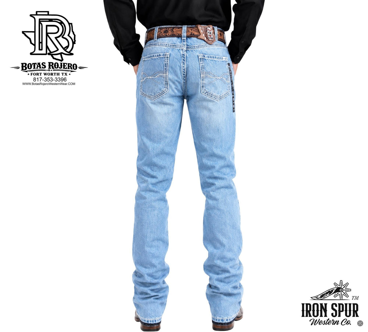 07 | Iron Spur Men’s Straight-Leg Western Jeans – Light Wash