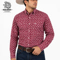 "Jayden" | MEN LONG SLEEVE BUTTON UP RED ARIAT 10041559