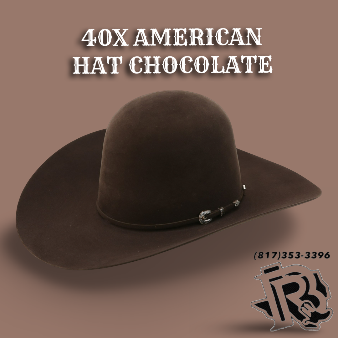 40X CHOCOLATE | AMERICAN HAT COWBOY FELT HAT