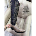ORIGINAL PYTHON CREAM WOMEN WESTERN BOOTS