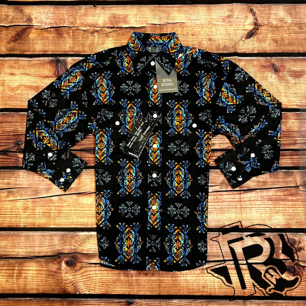 Boy's Long Sleeve Snap Front Shirt by Panhandle R2S3213