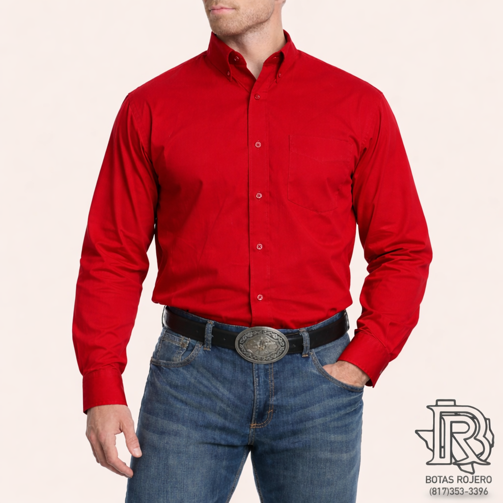 G01L #22 RED | IRON SPUR WESTERN MEN SHIRT