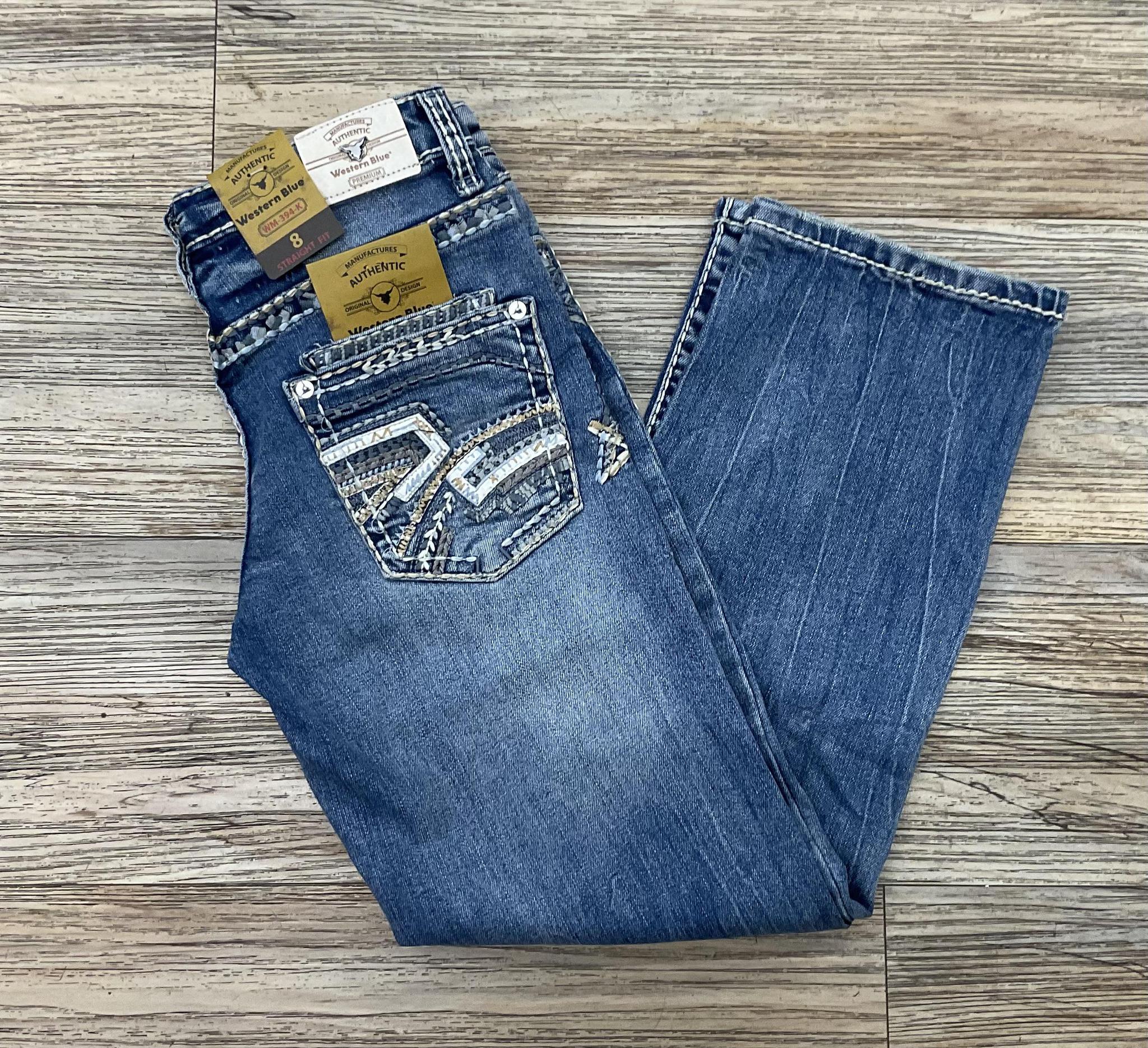 ’’ BOYS’’ BOOT CUT MEDIUM WASH JEANS | WM-394-K