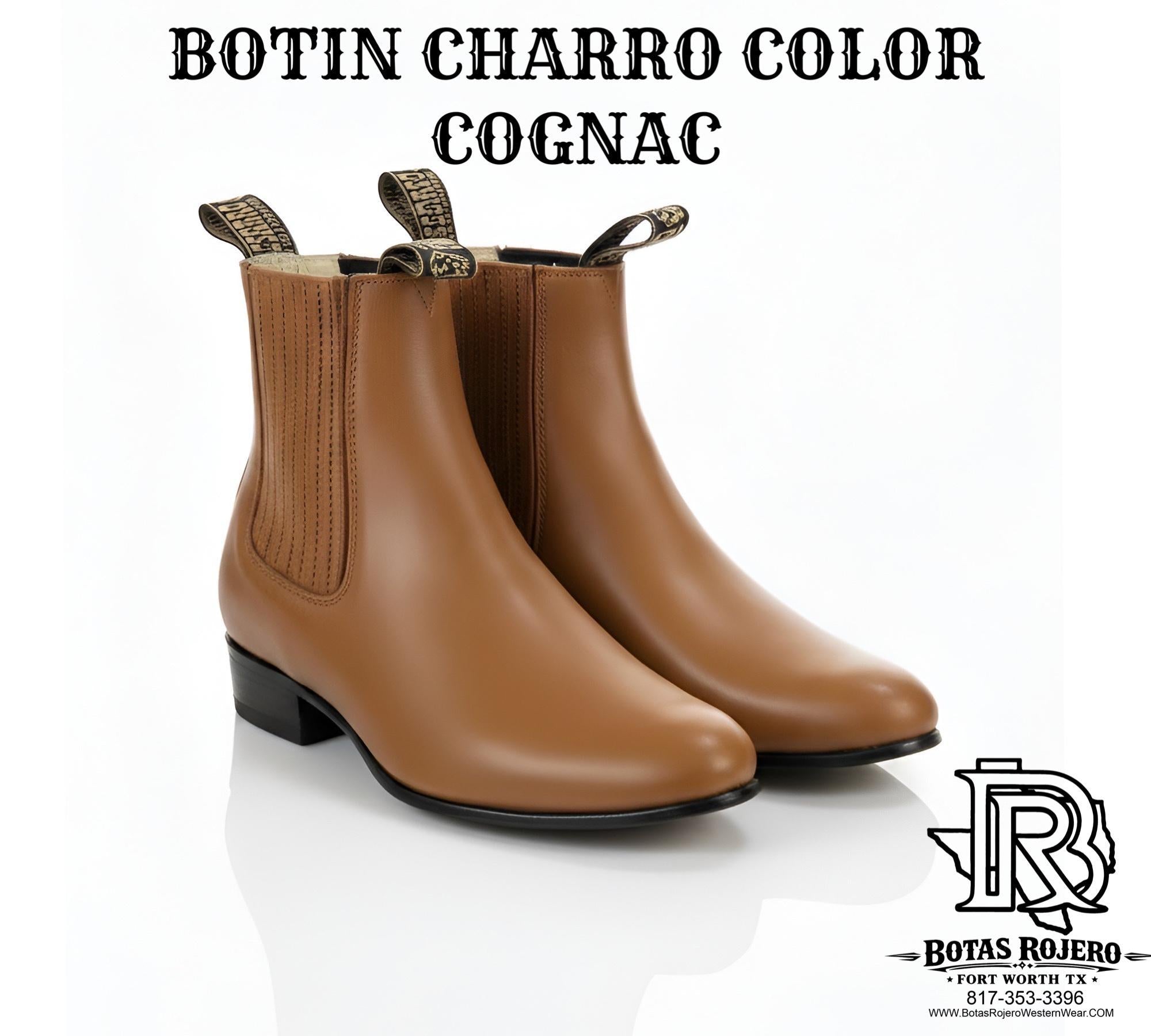 BOTIN CHARRO COLOR COGNAC BESSERRO PUNTA NORMAL