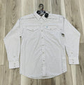 ARIAT MEN’S TERENCE WHITE GEO PRINT  LONG SLEEVE SHIRT | 10071722