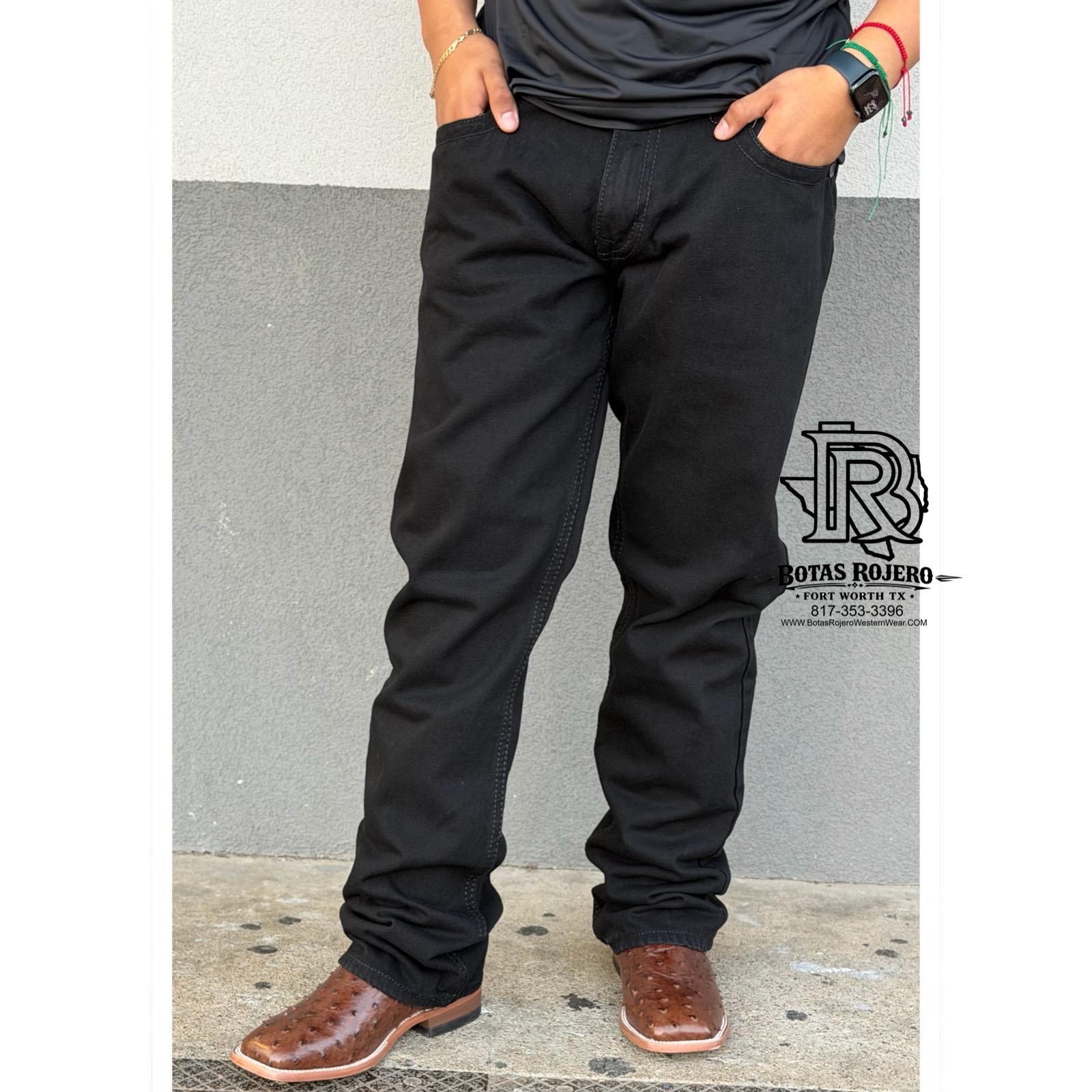 01 | IRON SPUR | STRAIGHT | BLACK | MEN WESTERN JEANS