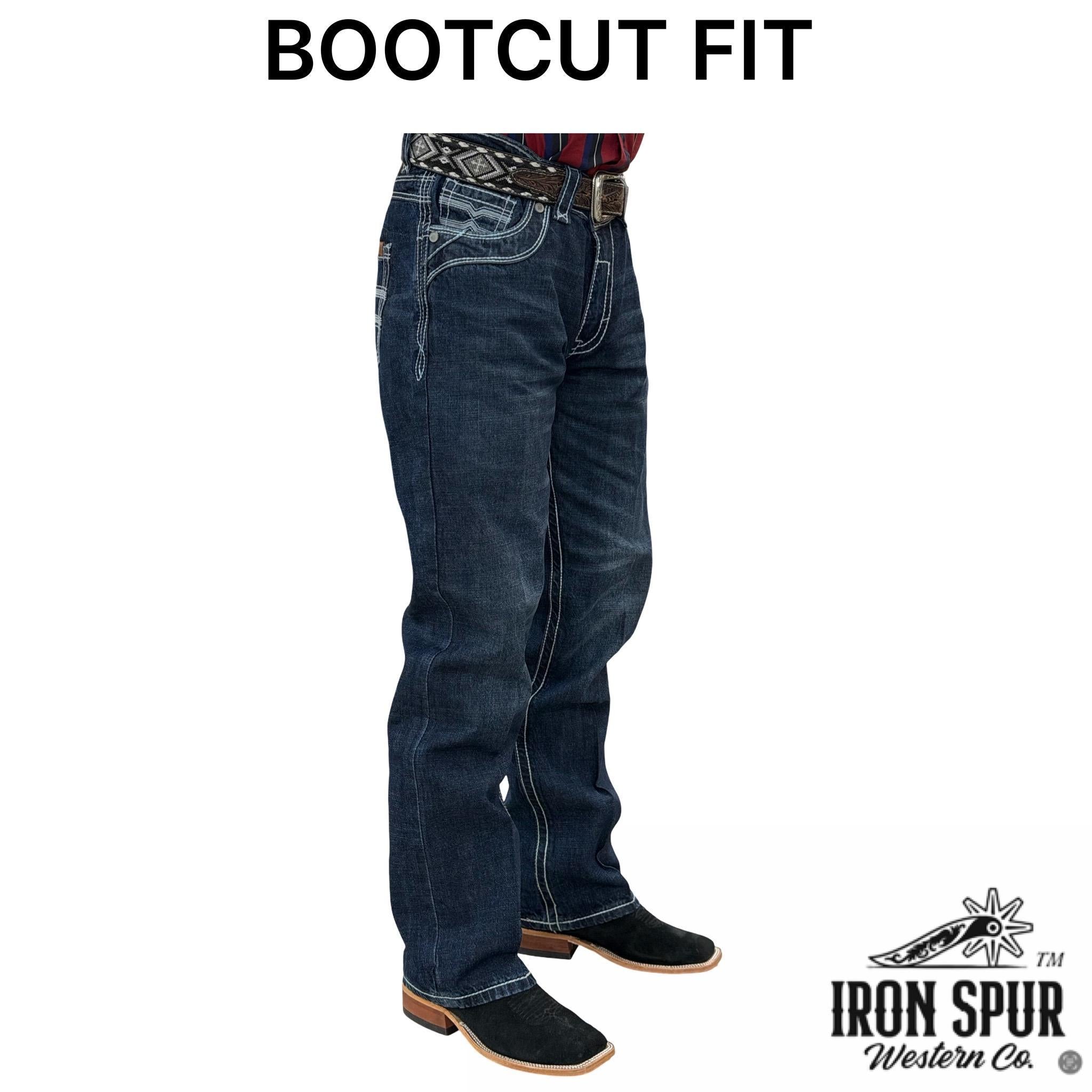 04 | BOOTCUT IRON SPUR DARK BLUE WESTERN MEN JEAN