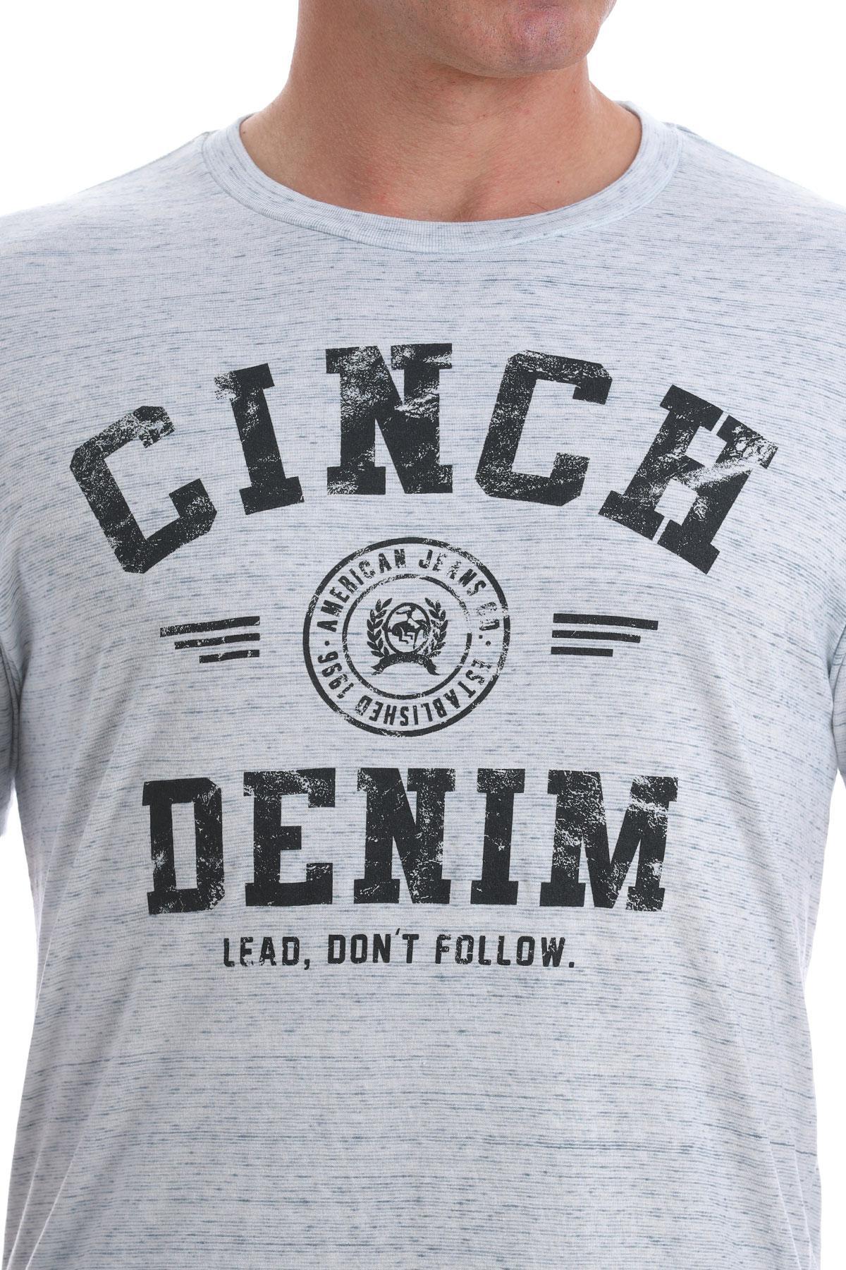 CINCH | MEN T SHIRT HEATHER WHITE