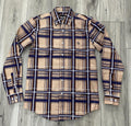 DALLAS | Iron Spur Men’s Western LONG Sleeve Shirt – Classic Stripe Navy Blue