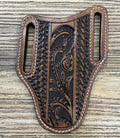“ BROWN “ |  KNIFE SHEATH WESTERN TOOLED LEATHER