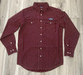 PANHANDLE MEN’S 2 PKT RED LONG SLEEVE SNAP SHIRT|RMN2S09541