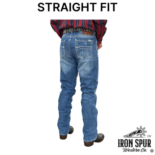 01 | STRAIGHT | LIGHT BLUE | IRON SPUR | MEN WESTERN JEANS