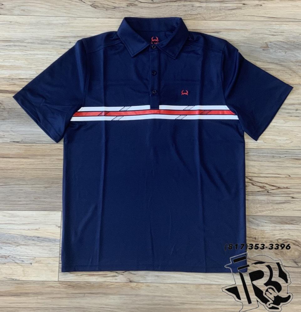 Mens cinch short sleeve Arenaflex polo navy| MTK1863031