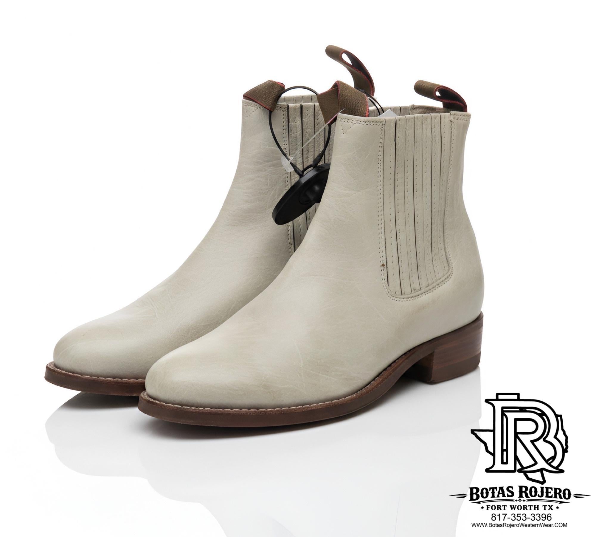 BOTIN CHARRO COLOR GRIS CLARO PUNTA NORMAL