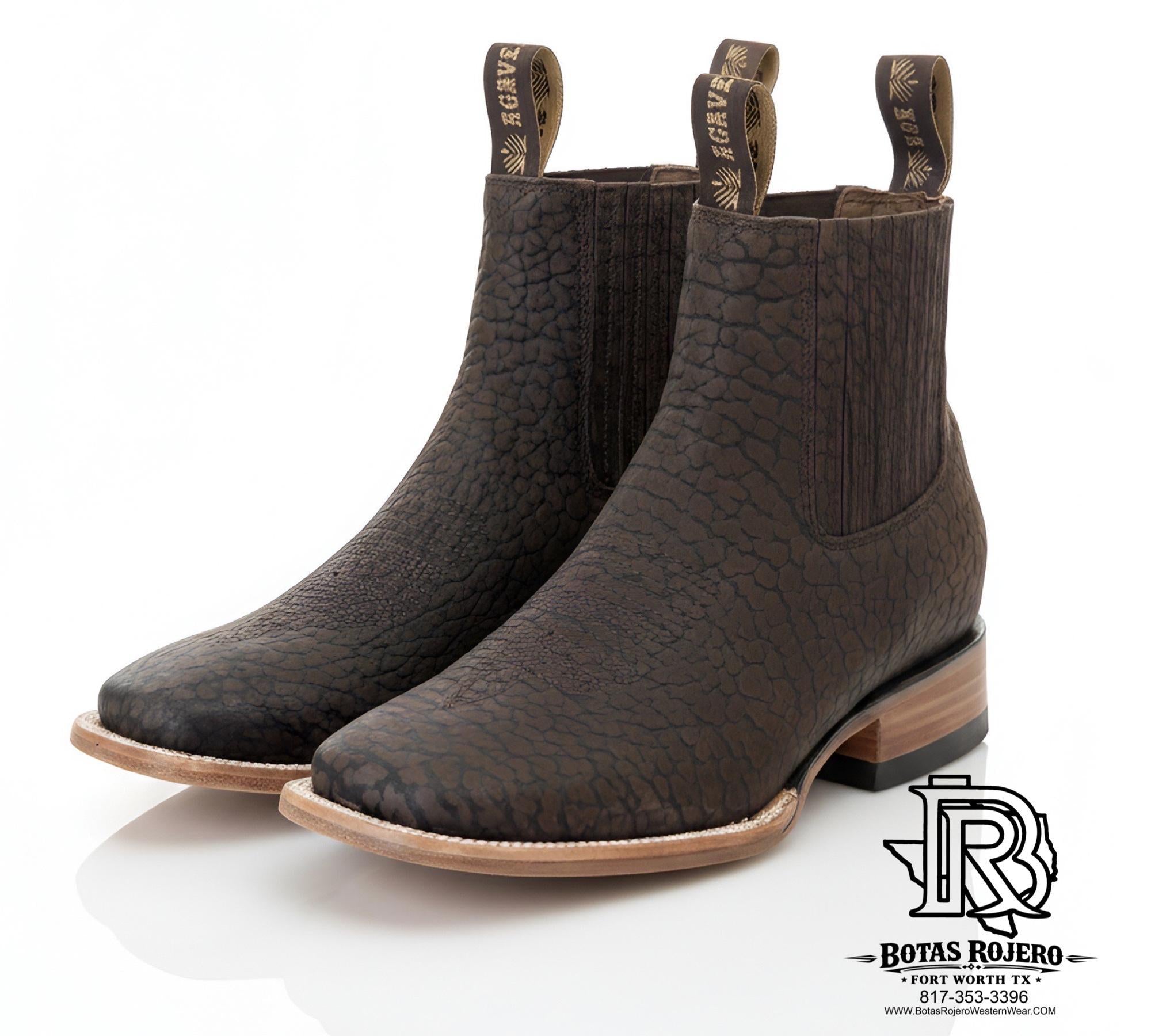BOTIN CHARRO PUNTA CUADRADA COLOR CAFE CHOCOLATE