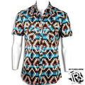 “BEJAMIN” | MENS ROCK AND ROLL SHORT SLEEVE SNAP TAUPE (B1S3335)