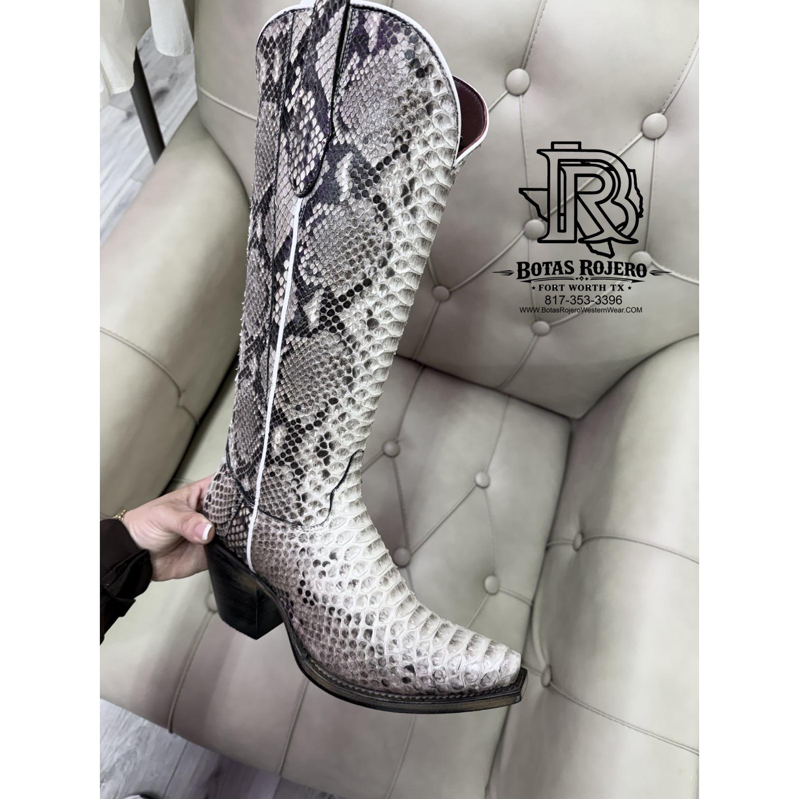 PYTHON NATURAL WESTERN WOMEN BOOTS BY IRON SPUR