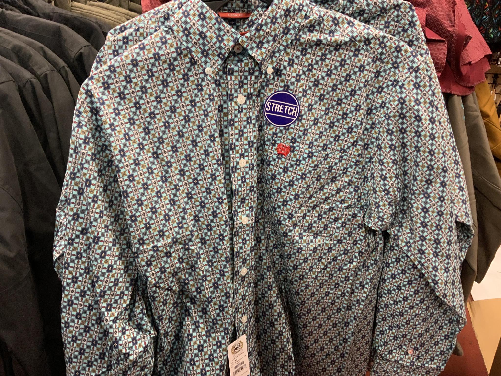 Mens Cinch Light Blue Long Sleeve