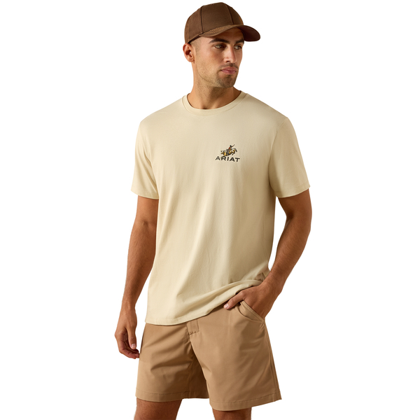 ARIAT MEN’S RIDE EM COWBOY NATURAL TEE |10071199