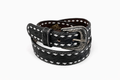 “OLIVER JR”| IRON SPUR KIDS BELT BLACK TOOLED WITH BUCK STITCH