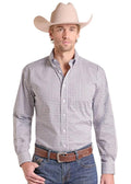 PANHANDLE MEN’S BLUE GEOMETRIC LONG SLEEVE SHIRT | SMB2S09555