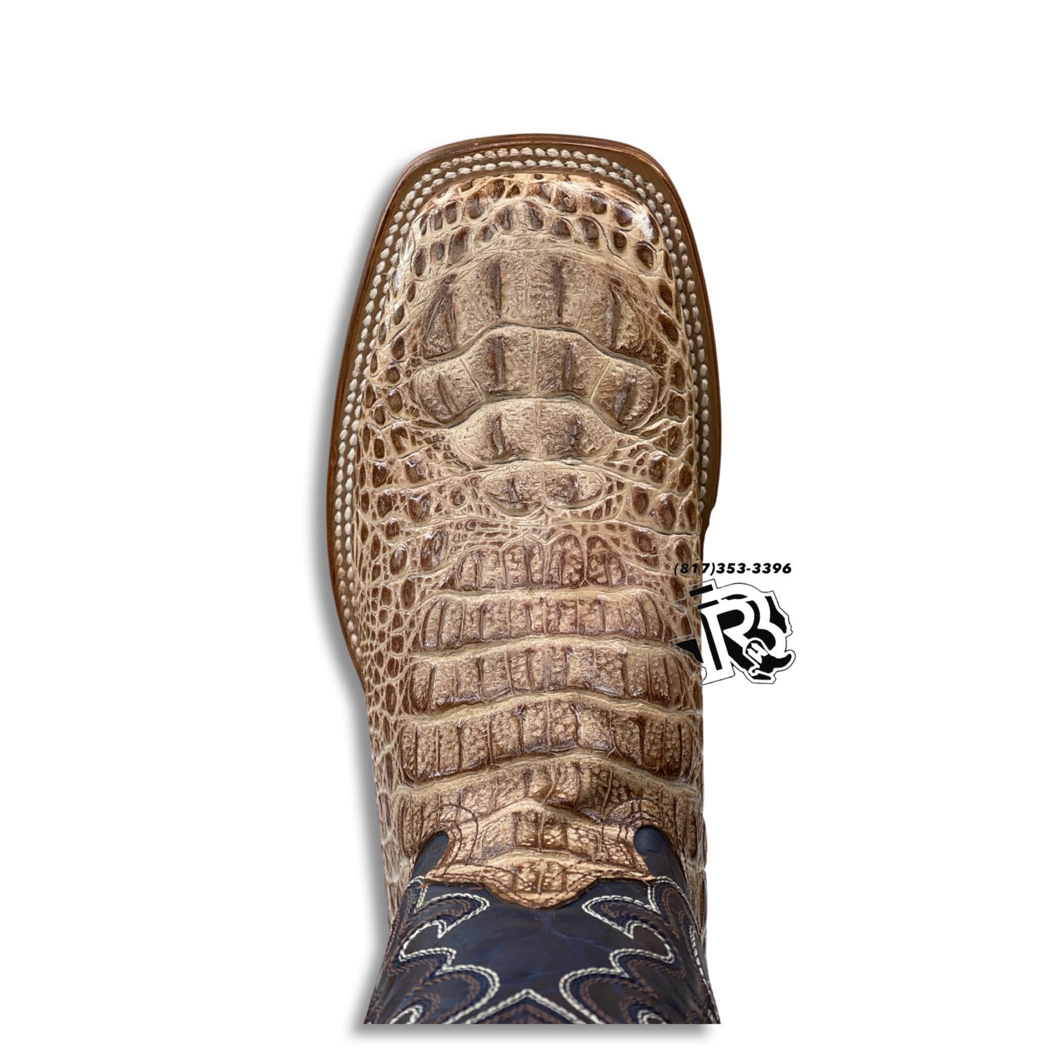 -CAIMAN HORNBACK ORIX PRINT | MEN WESTERN SQUARE TOE BOOTS