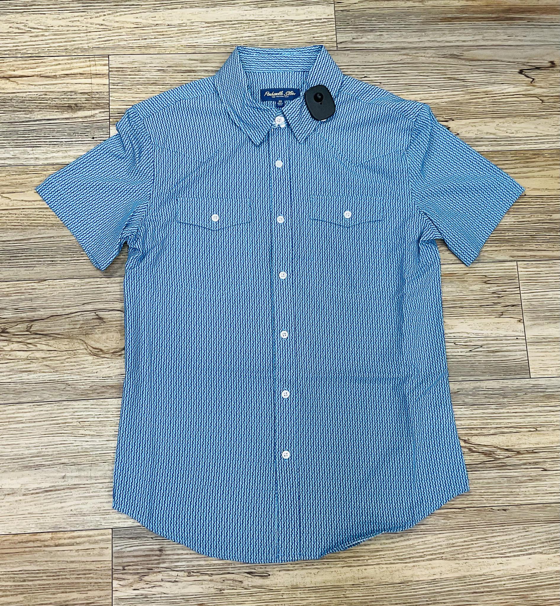 ‘’GIOVANNY’’ MEN’S PANHANDLE  BLUE SHORT SLEEVE SHIRT |TMB3S06653