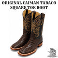 “ Sierra Grande “ | CAIMAN TABACO SQUARE TOE MEN WESTERN BOOTS