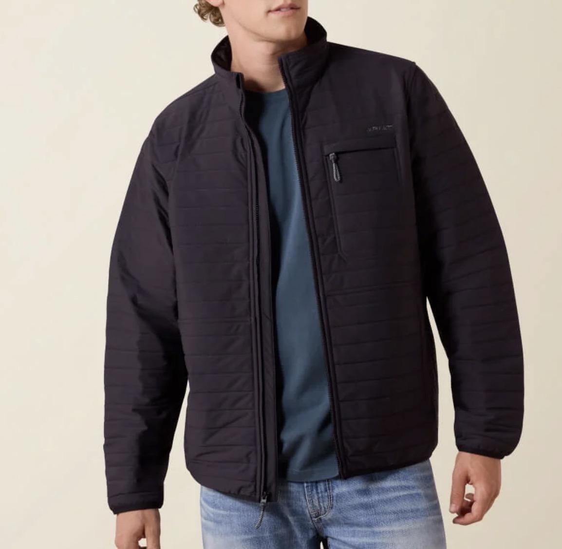 Ariat Men's Wylie Obsidian Black Full Zip Jacket |10079869