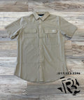 ‘’SAMUEL ‘’ MENS PLATINE PERFORMANCE KHAKI SHIRT |PGS9168