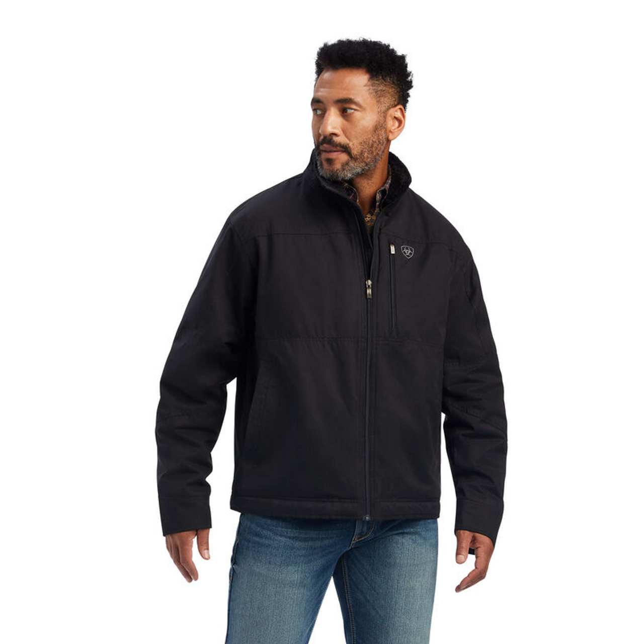 MENS ARIAT GRIZZLY CANVAS INS JKT BLACK | 10041631