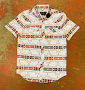 mens short sleeve Aztec ripstop snap White| RRMS1SR0QQ