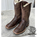 “ Sterling “ MEN'S CHOCO ORIGINAL OSTRICH BOOT | IRON SPUR