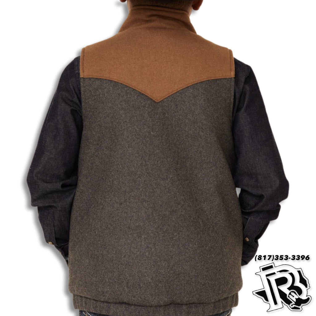 CINCH | KIDS BOY'S WOOLY VEST CHARCOAL  ( MWV5050001)