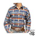 “ Hunter “ | Men Western Shirt Aztec Long Sleeve Shirt 10039301