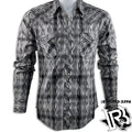 AZTEC GREY | LONG SLEEVE MEN WESTERN SHIRT