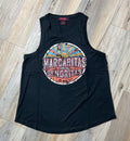 Womens Margarita tank black rock & roll | RRWT20R16J