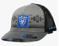 Ariat Mens Hat Baseball Cap Mesh Snapback Logo Grey |A300064806