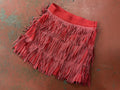 Gali red leather skirt