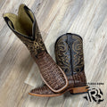 “ Thomas  “  | MEN WESTERN CAIMAN  SQUARE TOE BOOTS TABACO ARANGO