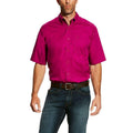 ARIAT MEN'S BERRY JUICE SOLID STRETCH POPLIN SHIRT