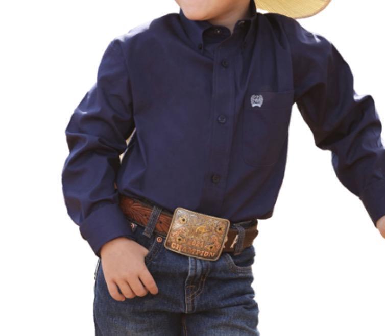 CINCH BOY’S LONG SLEEVE ROYAL SHIRT | MTW7060412