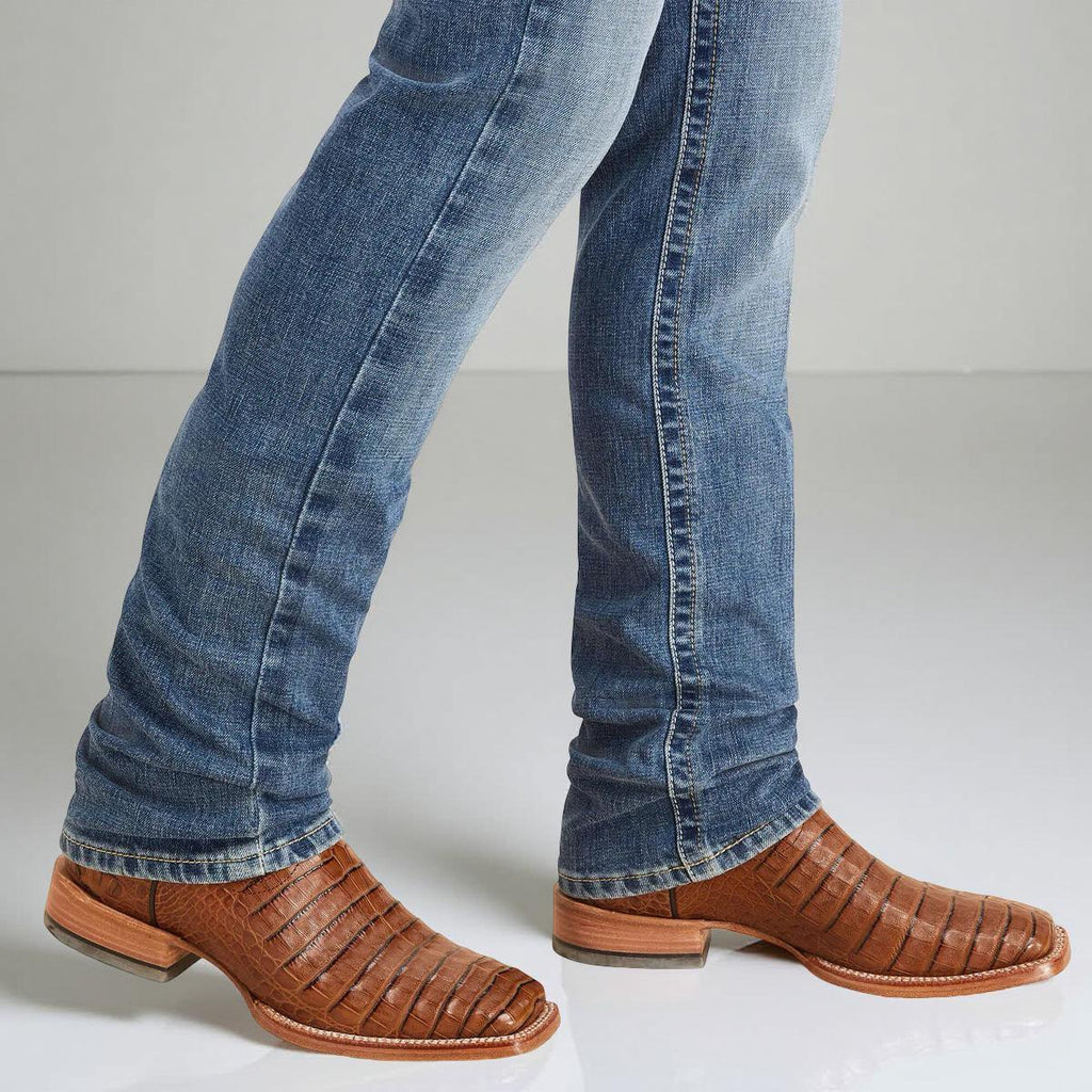 Mens ariat M7 slim fit straight leg jeans  wash: poplar|10043188 M7