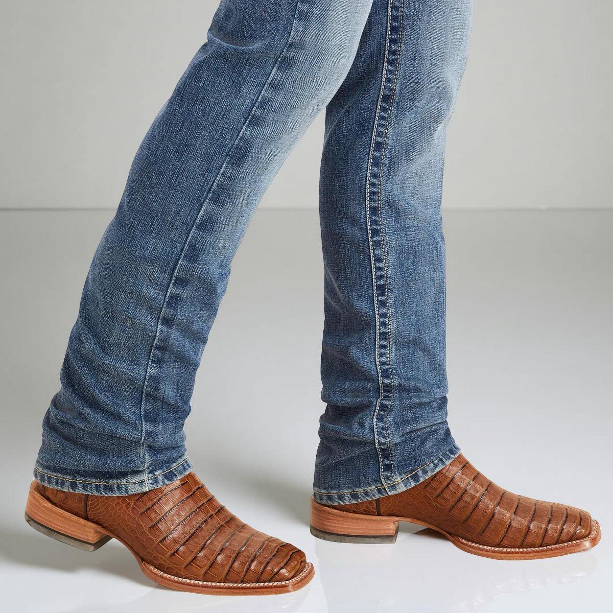 Mens ariat M7 slim fit straight leg jeans  wash: poplar|10043188 M7