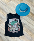 WOMEN’S ROCK & ROLL BLACK CHAIN FRINGE GRAPHIC TANK |BW20T06453