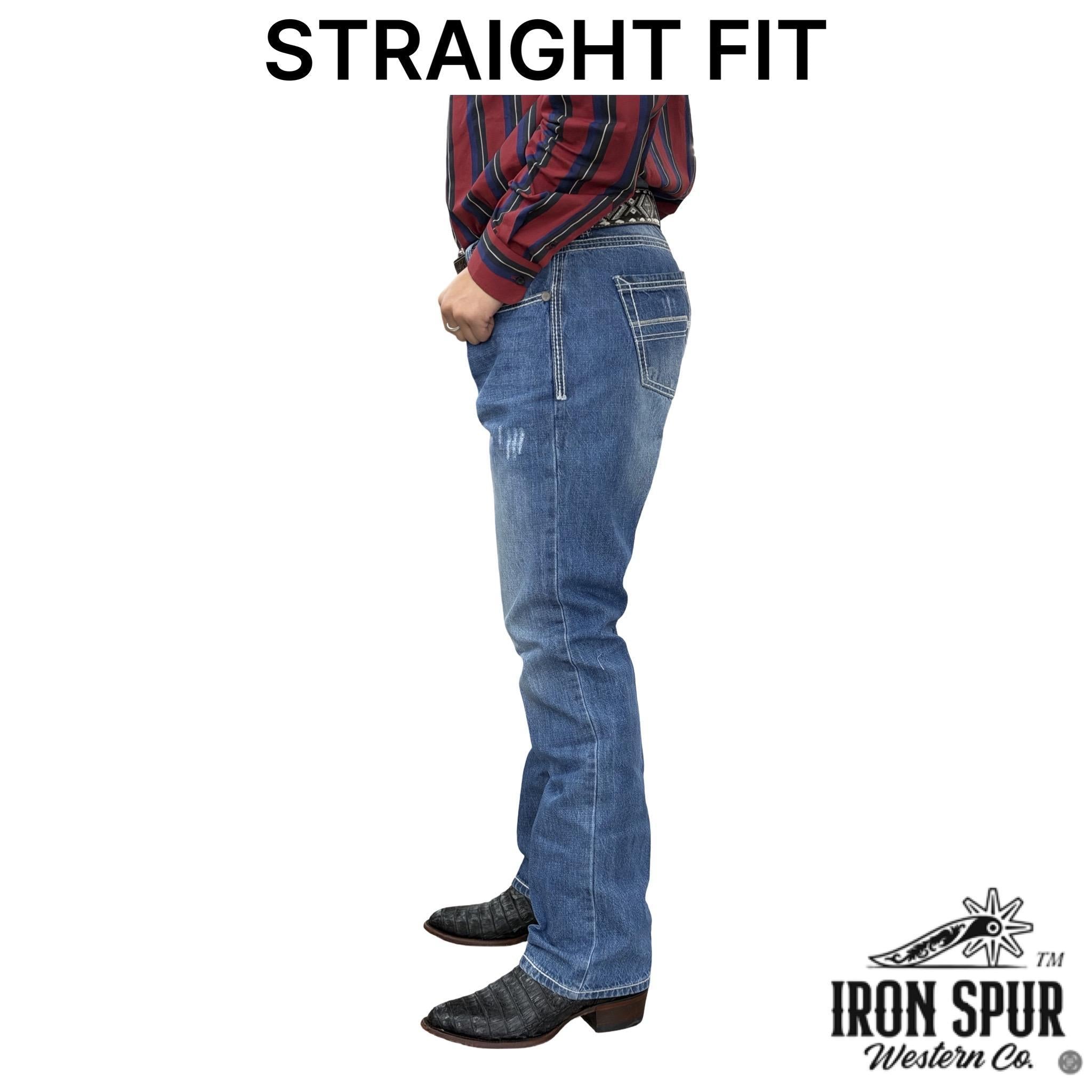 01 | STRAIGHT | LIGHT BLUE | IRON SPUR | MEN WESTERN JEANS