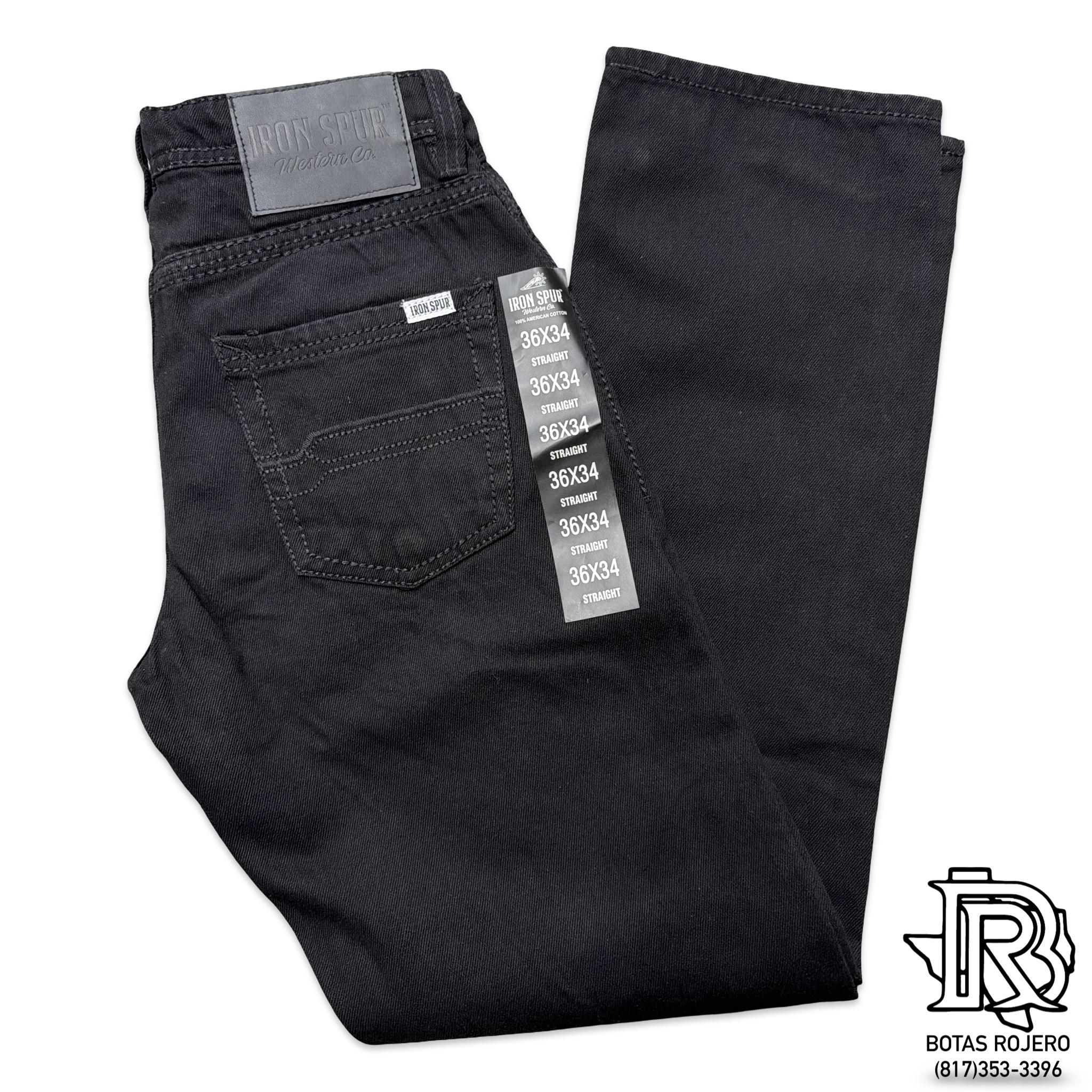 01 | IRON SPUR | STRAIGHT | BLACK | MEN WESTERN JEANS